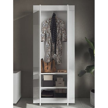 Taylor Italian High Gloss Wardrobe With 2 Doors In White