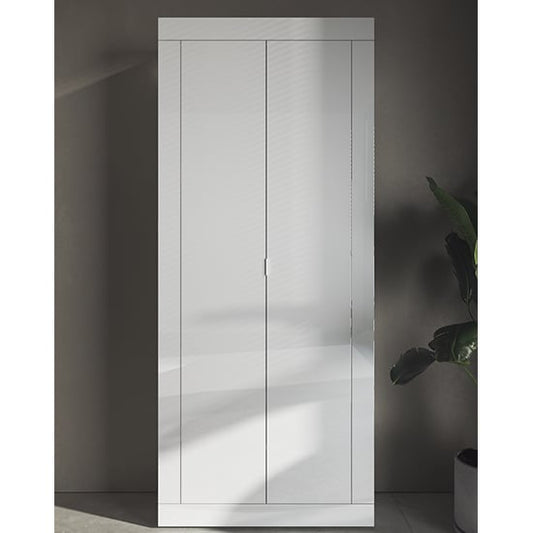 Taylor Italian High Gloss Wardrobe With 2 Doors In White