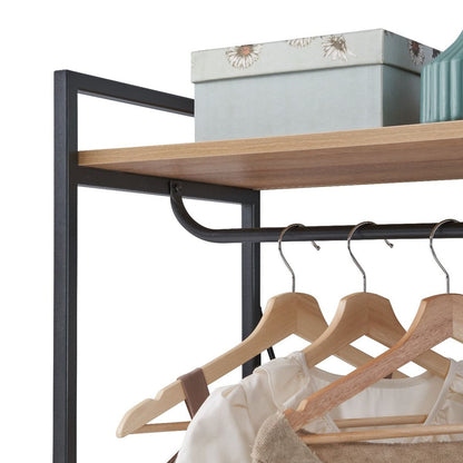 Claire Riviera Oak Finish Open Wardrobe with 4 Shelves