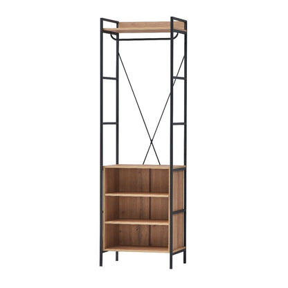Claire Riviera Oak Finish Open Wardrobe with 5 Shelves