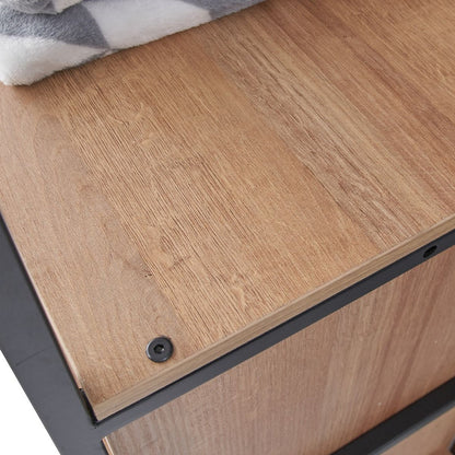 Claire Riviera Oak Finish Open Wardrobe with 5 Shelves