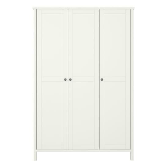 Trams Wooden Wardrobe With 3 Doors In Off White