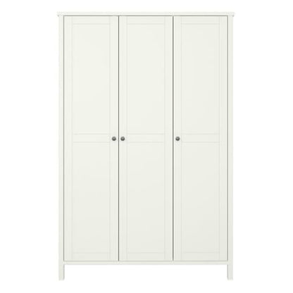 Trams Wooden Wardrobe With 3 Doors In Off White