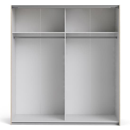Trek Wooden Sliding Doors Wardrobe In Oak With 2 Shelves