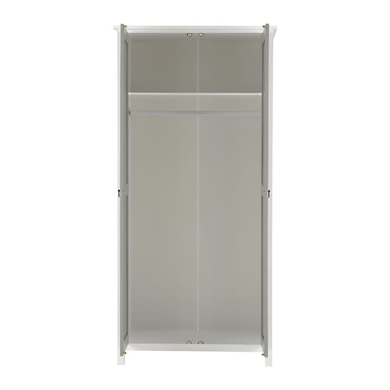 Verox Wooden Wardrobe With 2 Doors In White And Grey