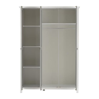 Verox Wooden Wardrobe With 3 Doors In White And Grey