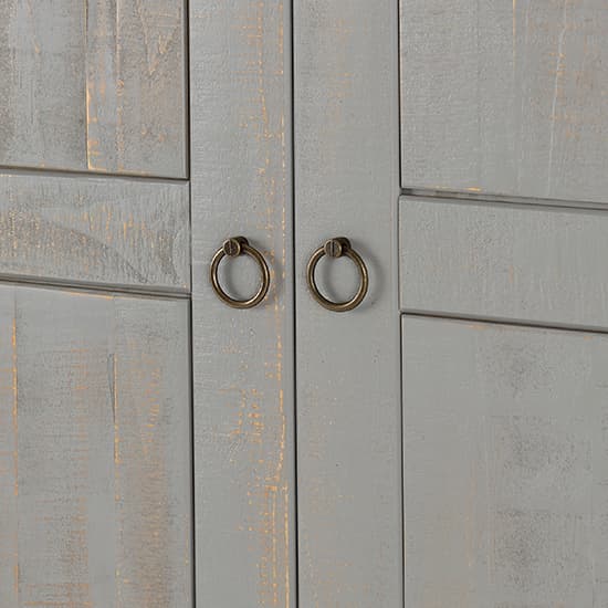 Verox Wooden Wardrobe With 3 Doors In White And Grey