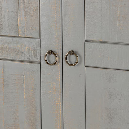 Verox Wooden Wardrobe With 3 Doors In White And Grey