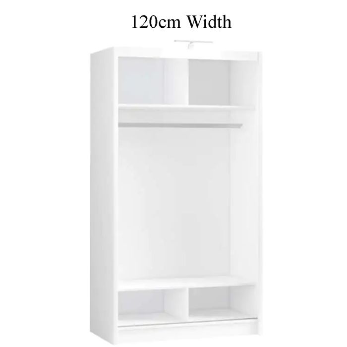 Avant Sliding 2 Door Wardrobe - 120cm and Other Sizes - White