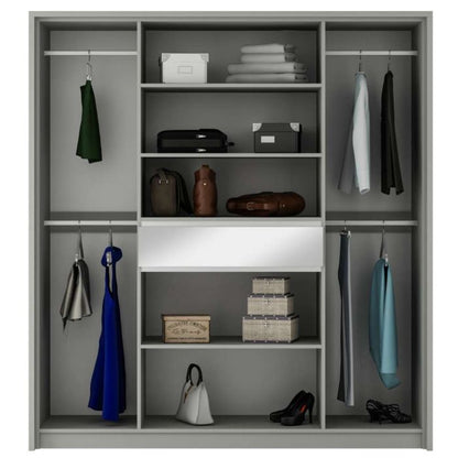 Waverley White 6 Door Wardrobe with Mirror & Drawer | Classic & Contemporary | Furco