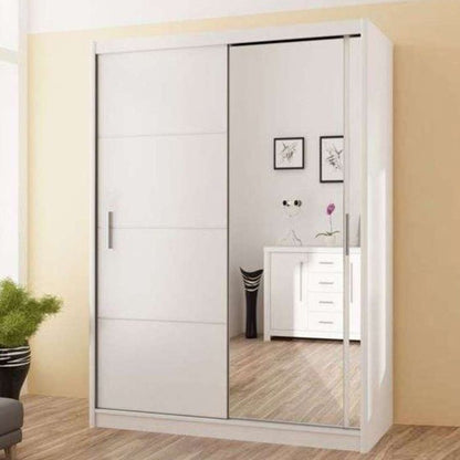 Broadland Sliding 2 Door 150cm Wardrobe with Mirror - Sonoma Oak