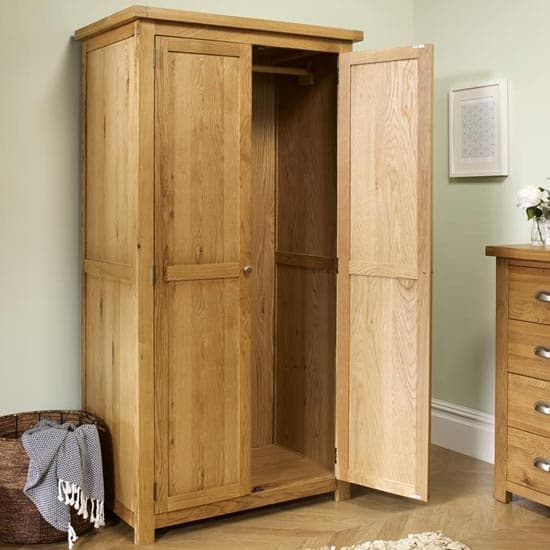Woburn Wooden Wardrobe In Oak With 2 Doors