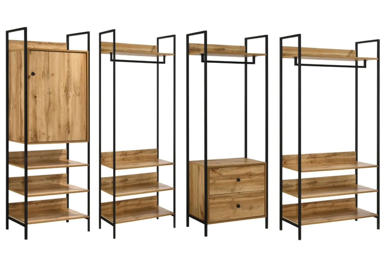 Zahra 4-Piece Bedroom Furniture Set in Oak | Classic Design with Spacious Wardrobe